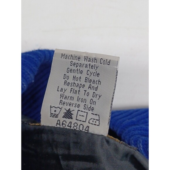 Bob Mackie Wearable Art Leather Suede Embroidery Zip Jacket Royal Blue Black XL - Picture 8 of 8